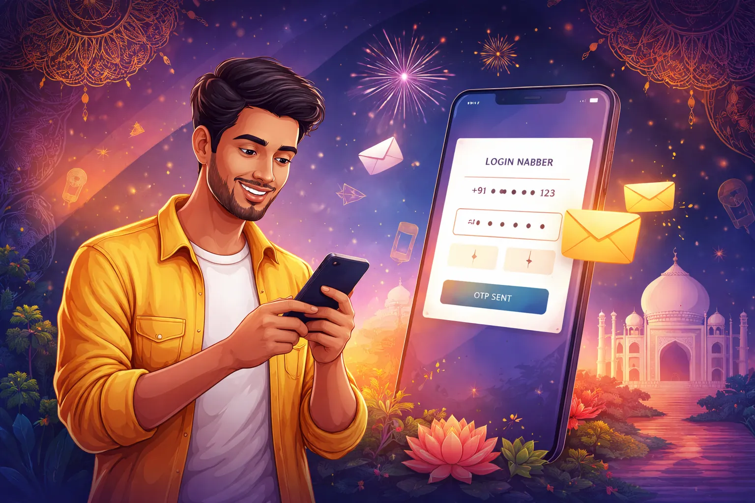 Wingo Login SMS hero illustration