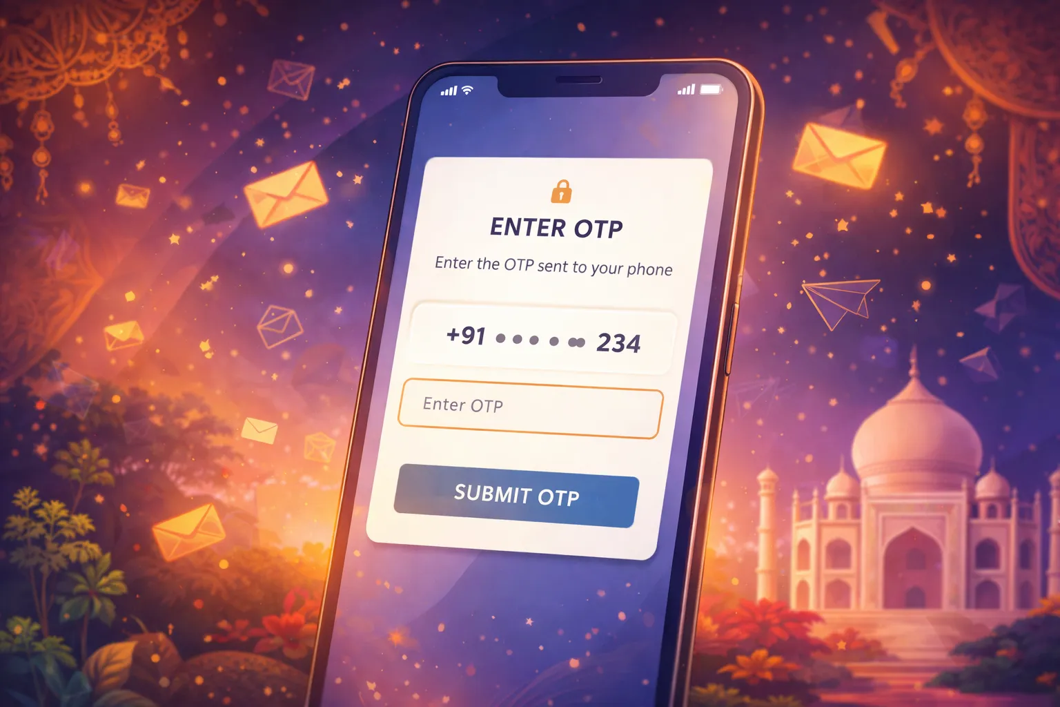 OTP request screen